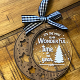 Acrylic + Wood Moon Ornament