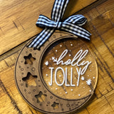 Acrylic + Wood Moon Ornament