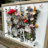 Thank You For a House Full Of Love (Wood + Acrylic) Floral Sign