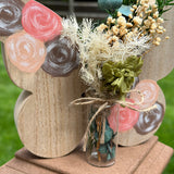 Wood Floral Butterefly