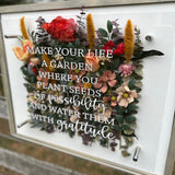 Make Your Life (Wood + Acrylic) Floral Sign