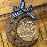 Acrylic + Wood Moon Ornament