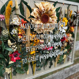 May Our Home (Wood + Acrylic) Floral Sign