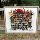 Make Your Life (Wood + Acrylic) Floral Sign