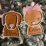 This is the dog and cat ornament side by side.