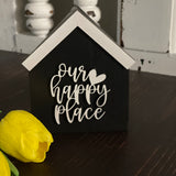 This image shows the black Our Happy Place.