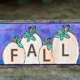 Fall 3D Wood and Textured Pumpkins Abstract Canvas Painting