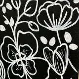 Black + White Hand Drawn Florals