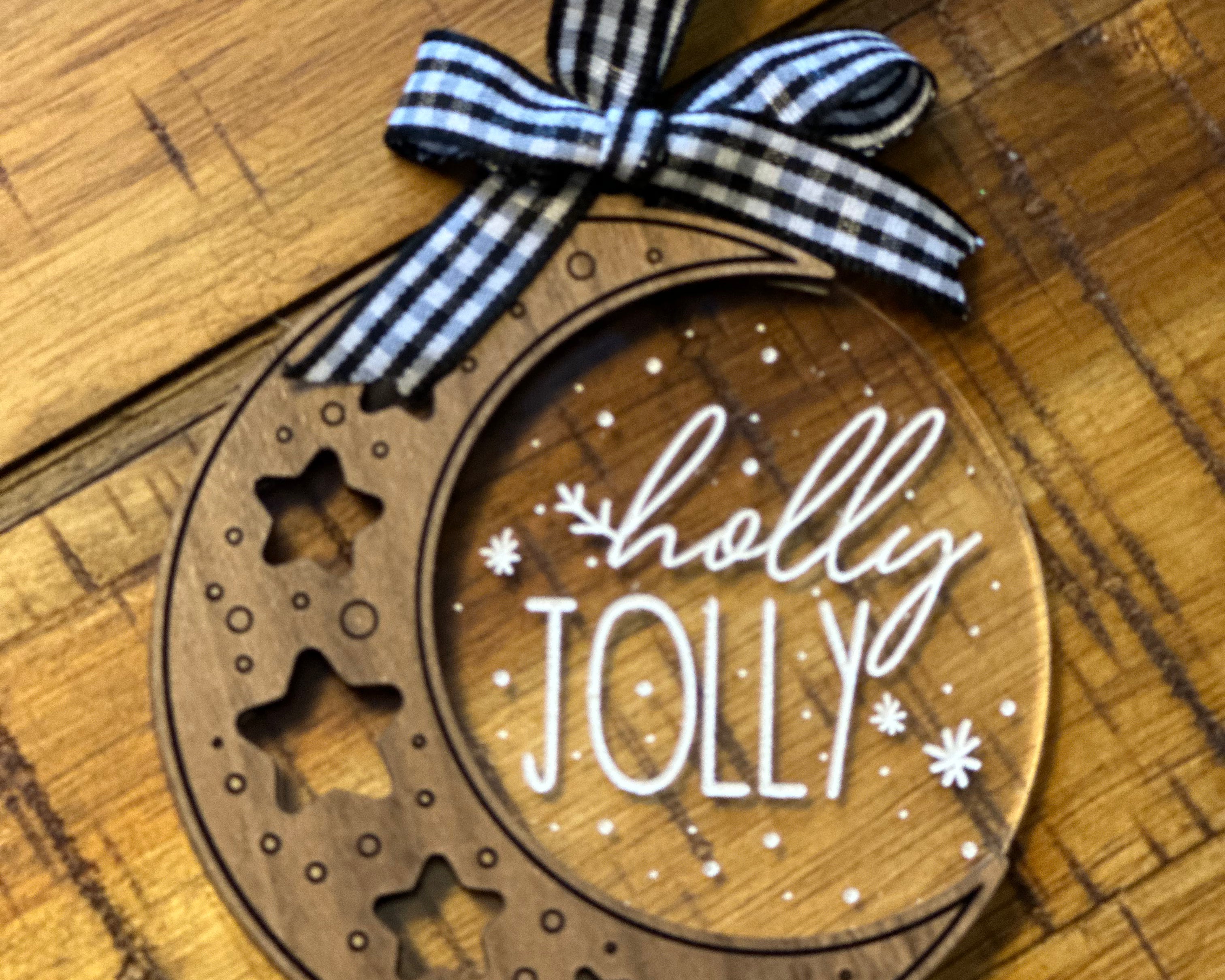 Acrylic + Wood Moon Ornament