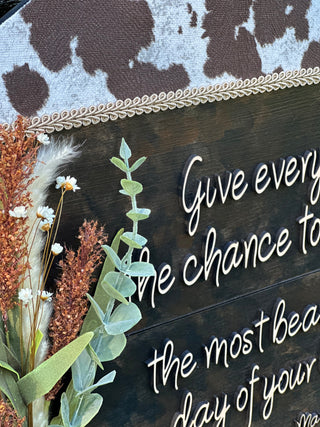 Give Every Day… Mark Twain Quote Sign