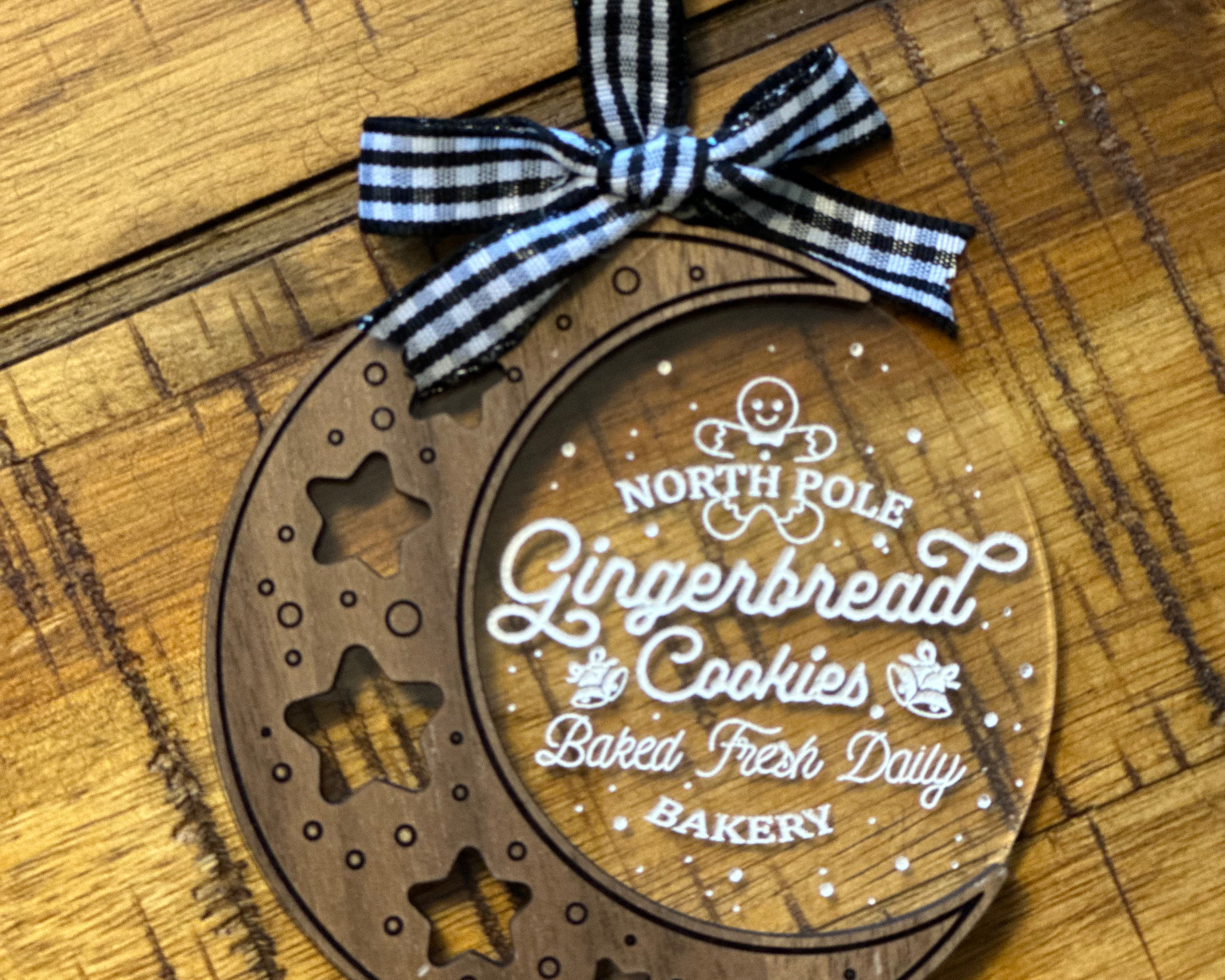 Acrylic + Wood Moon Ornament