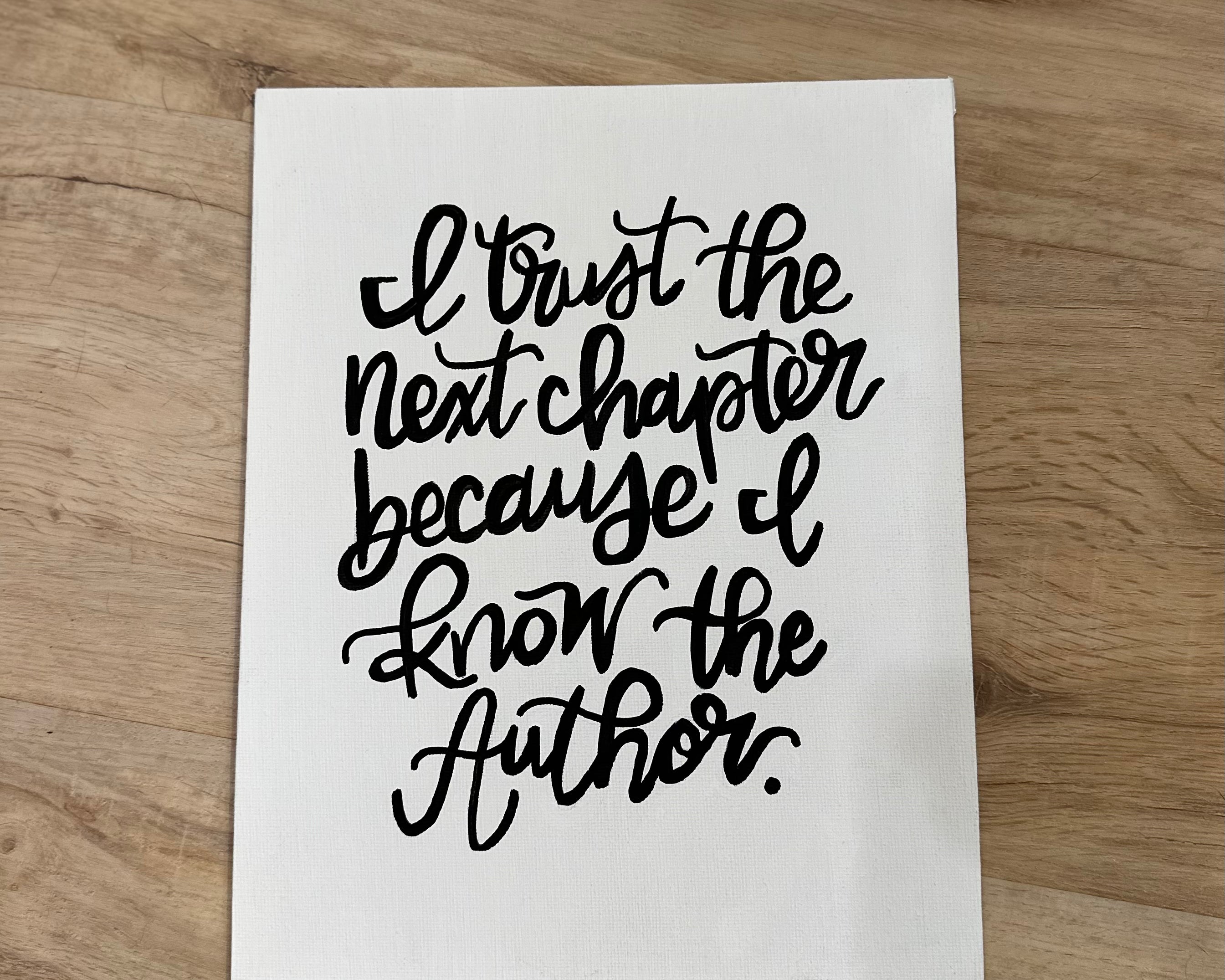 Hand Lettered 8x10 Canvas Sign