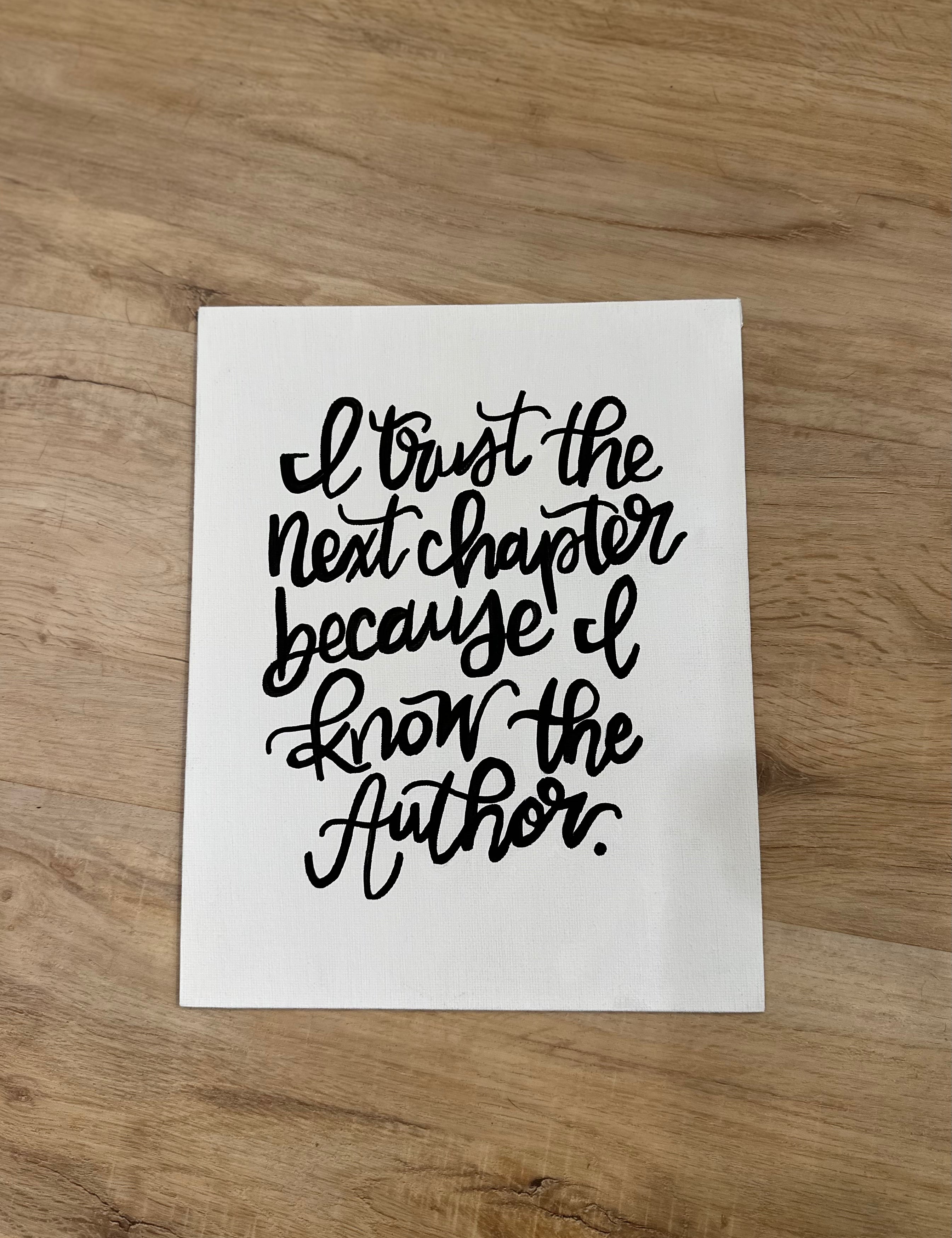 Hand Lettered 8x10 Canvas Sign