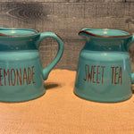 Porcelain Agave Blue Sweet Tea Pitcher - Alternate image with Sweet Tea Pitcher