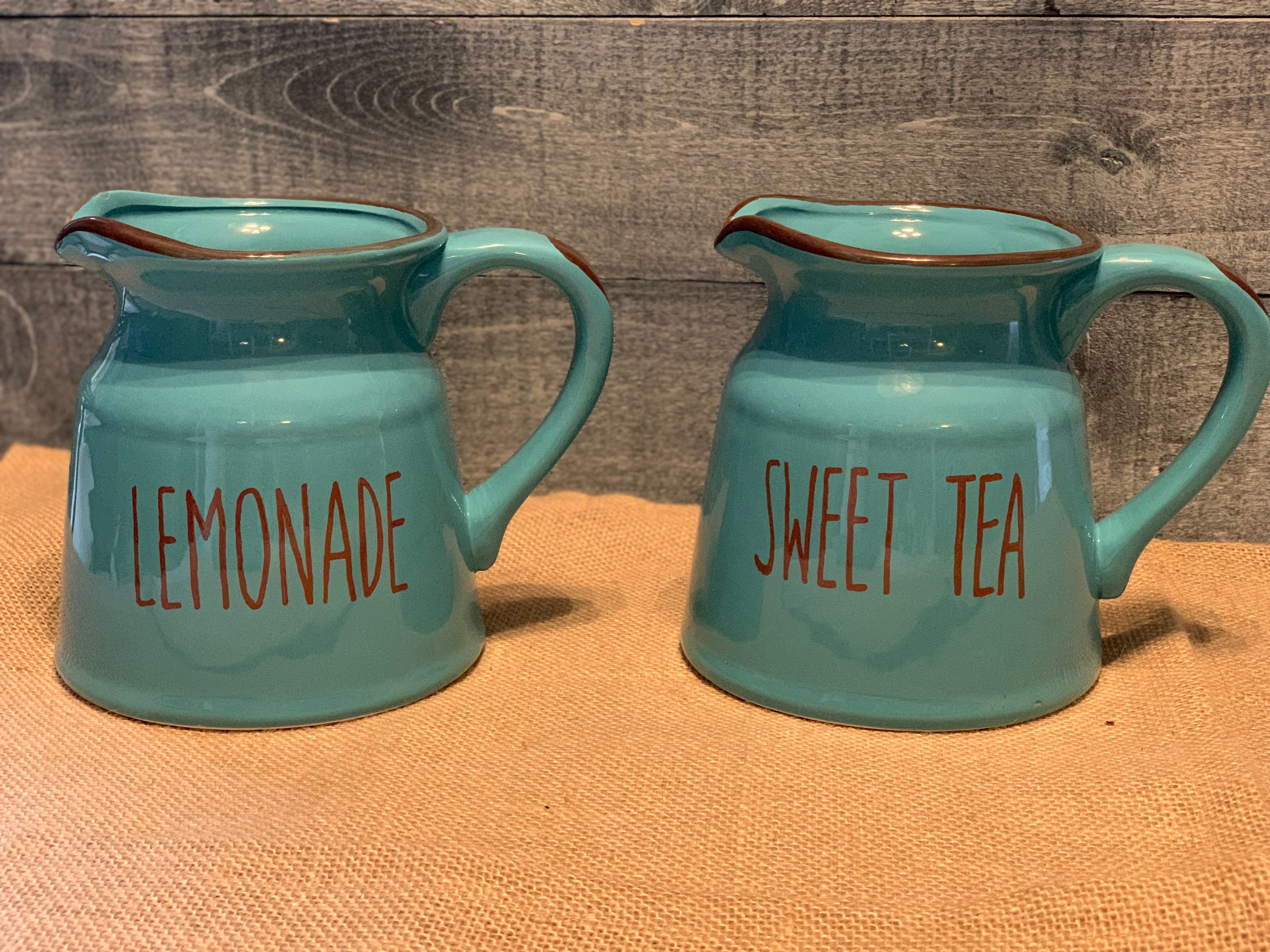 Porcelain Agave Blue Sweet Tea Pitcher - Alternate image with Sweet Tea Pitcher