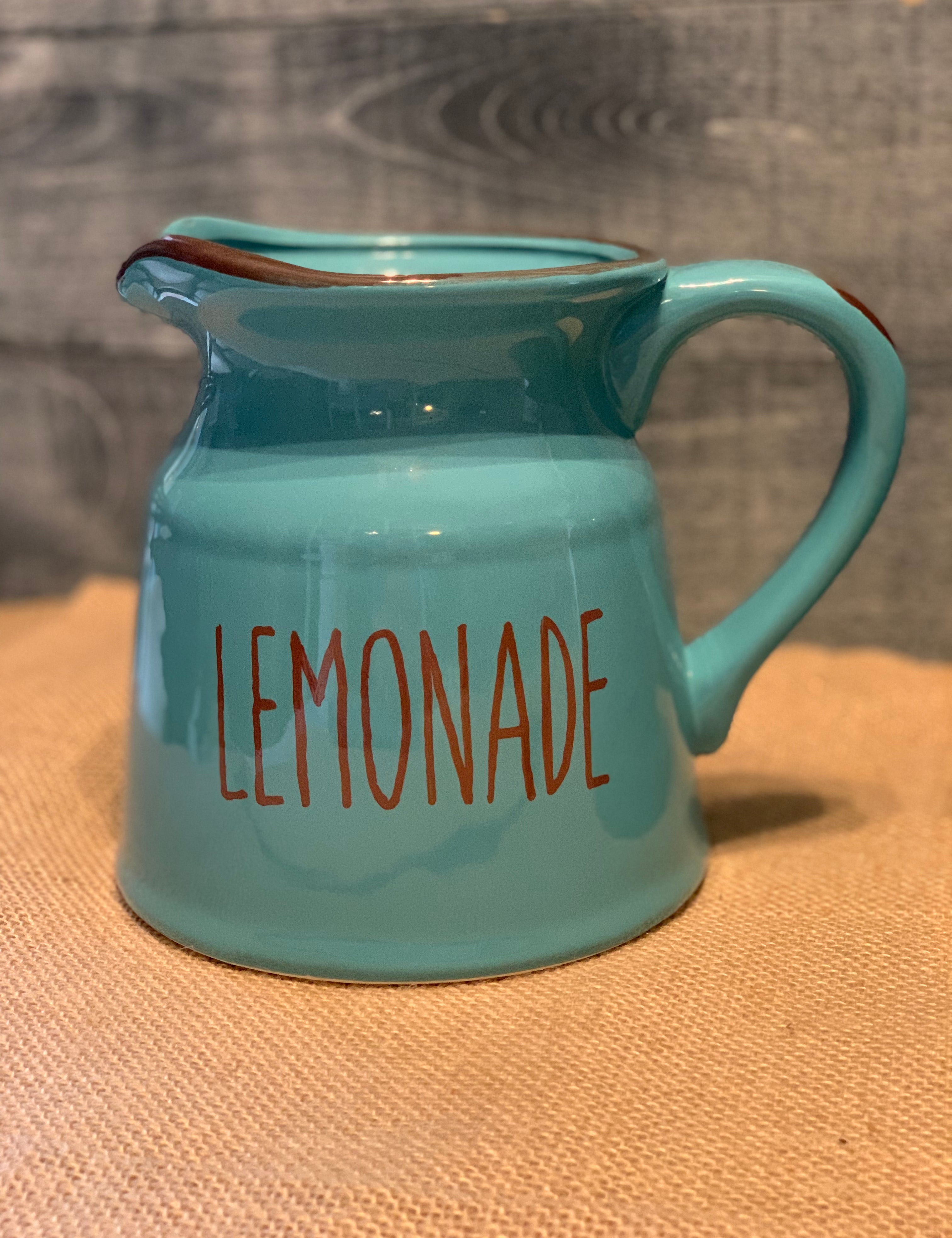 Porcelain Agave Blue Lemonade Pitcher