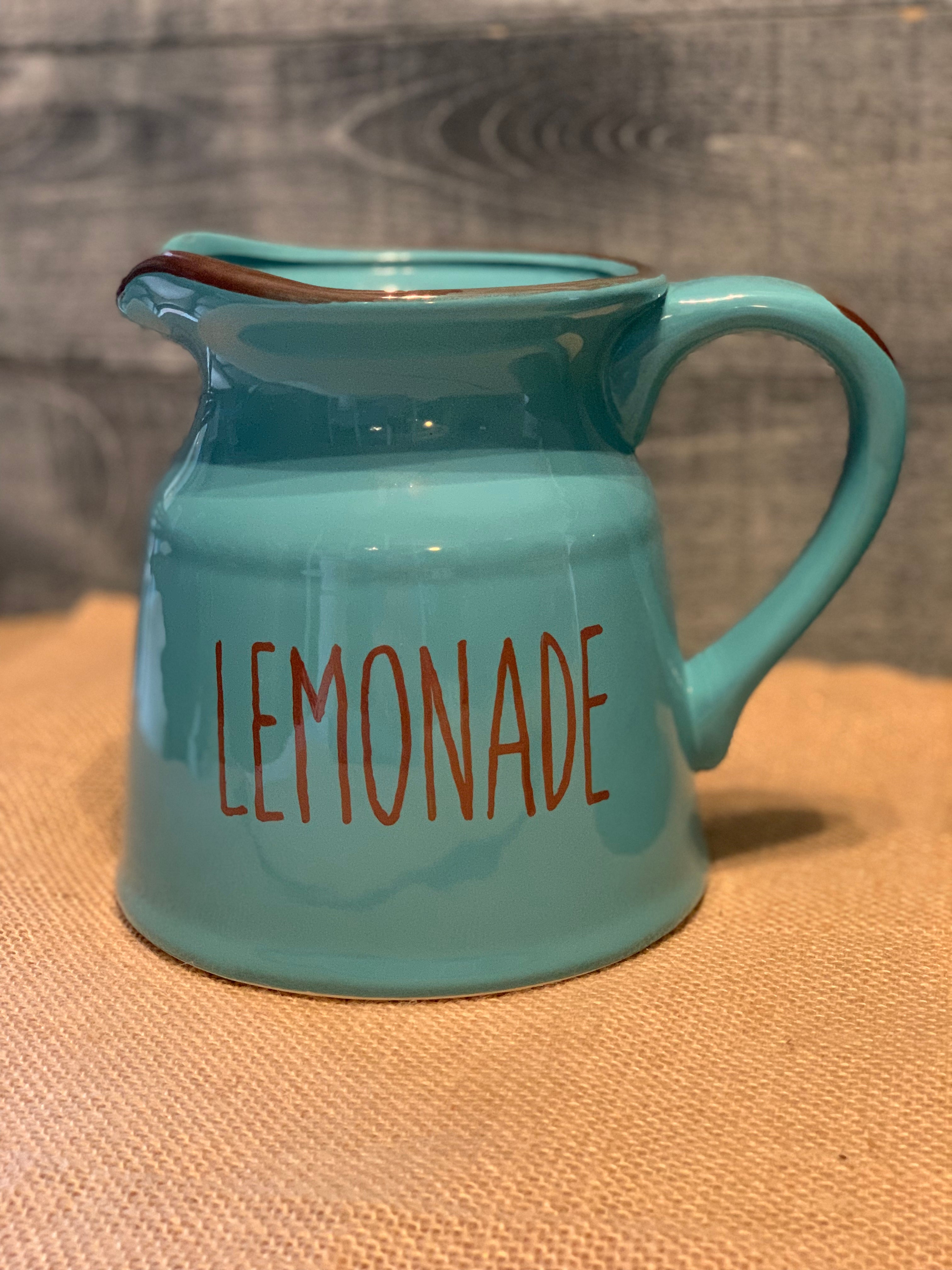 Porcelain Agave Blue Lemonade Pitcher