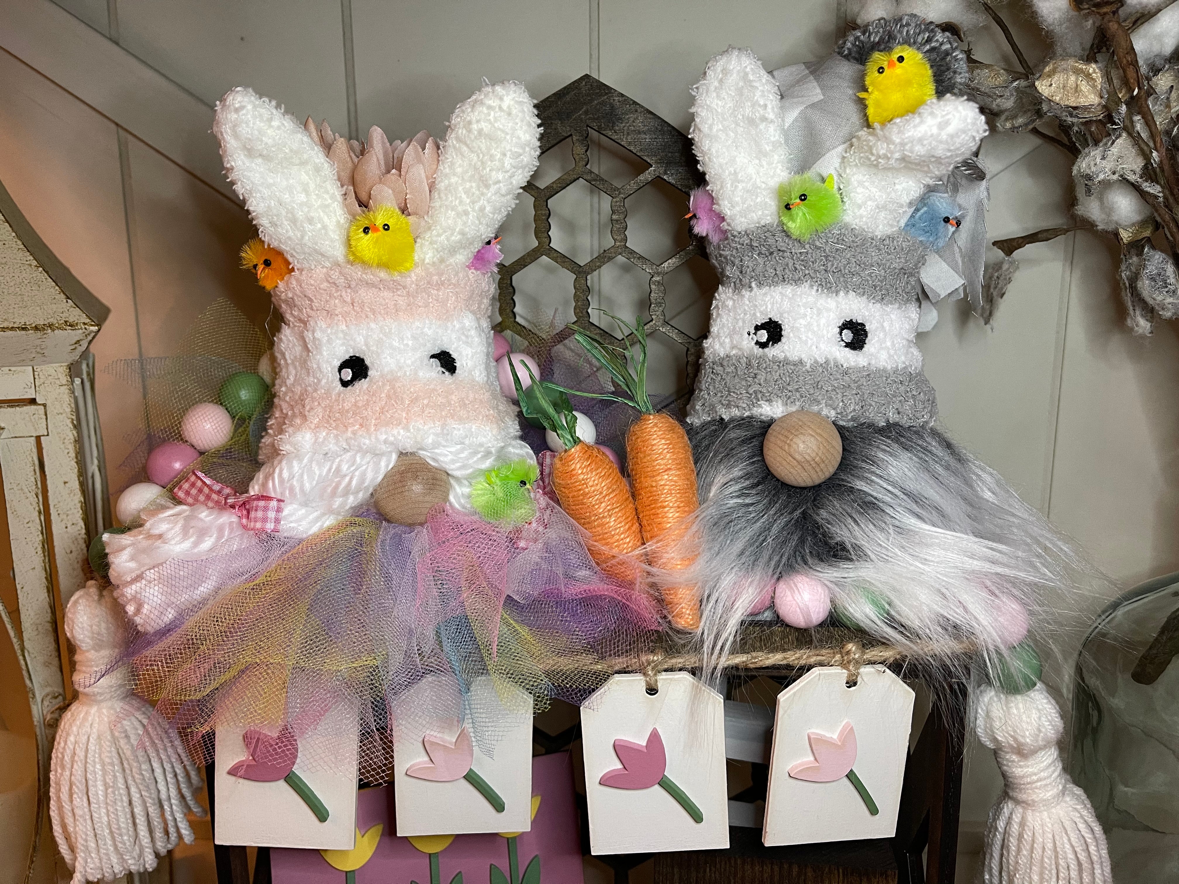 This image is a close up of the spring gnomes.