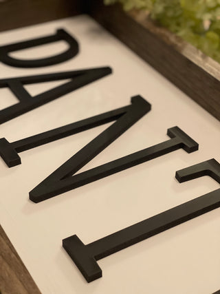 This image shows a close up of the lettering.