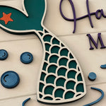 This image shows a close up of the mermaid tail.