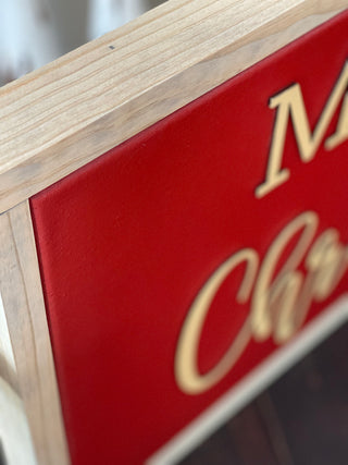 This is a close up of the stained frame.