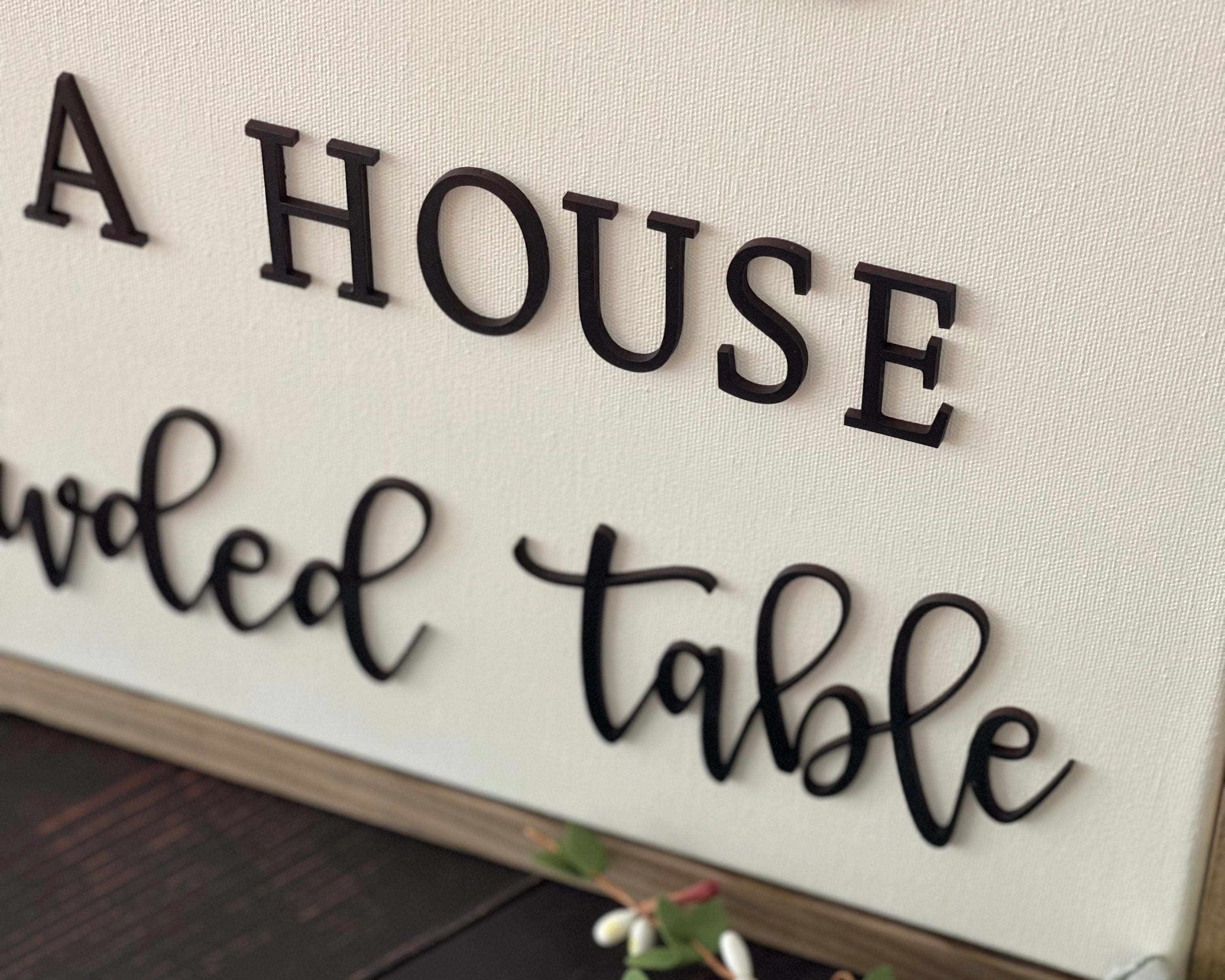 This image shows a close up of the 3D lettering,
