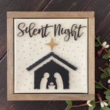 Silent Night Canvas Sign