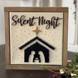 Silent Night Canvas Sign