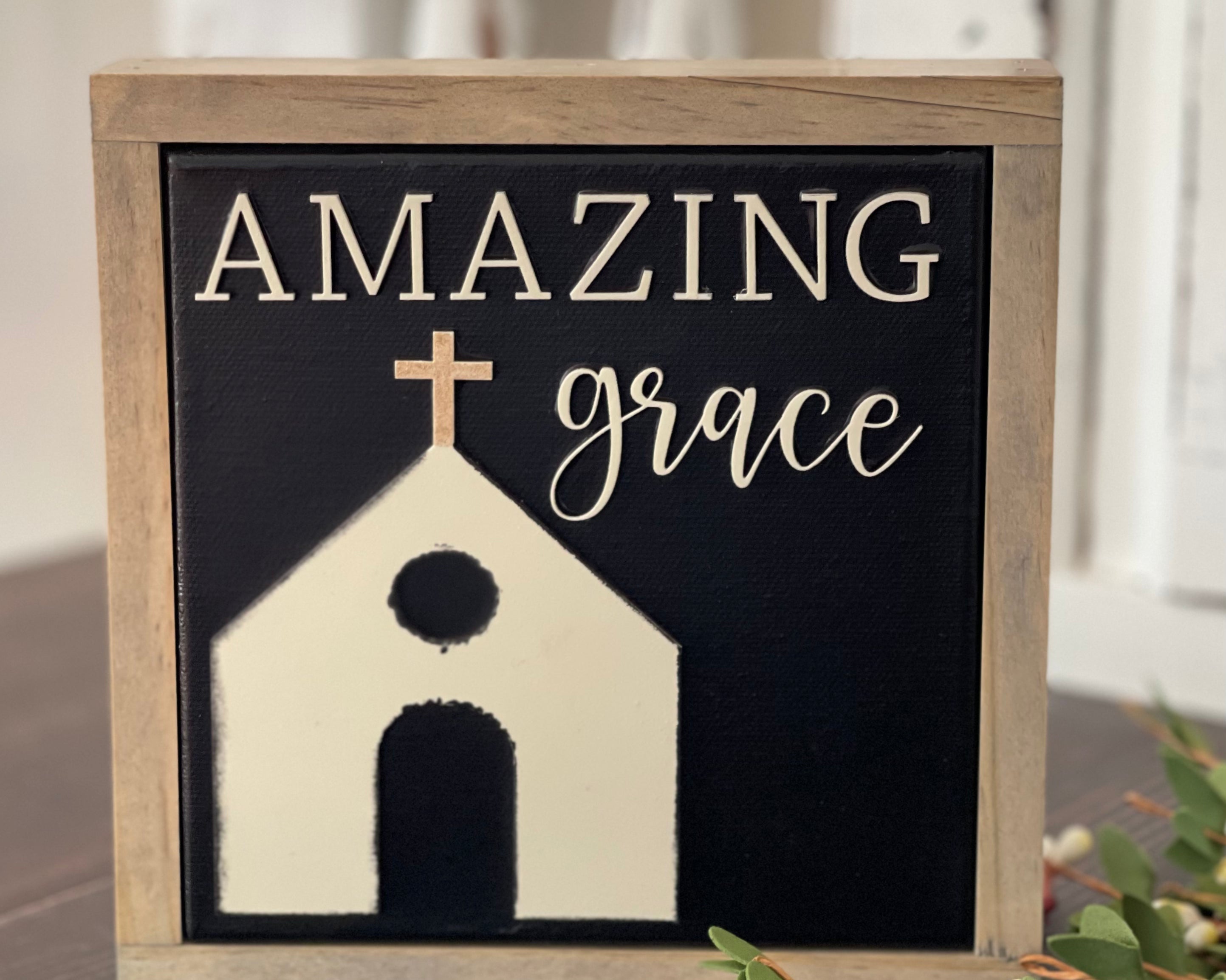 This image shows the sign standing upright.