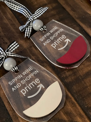 This image shows a side profile of the two ornaments side by side