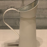 Vintage White Milk Pitcher displaying view from back