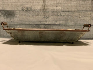 Farm charm metal tray side view