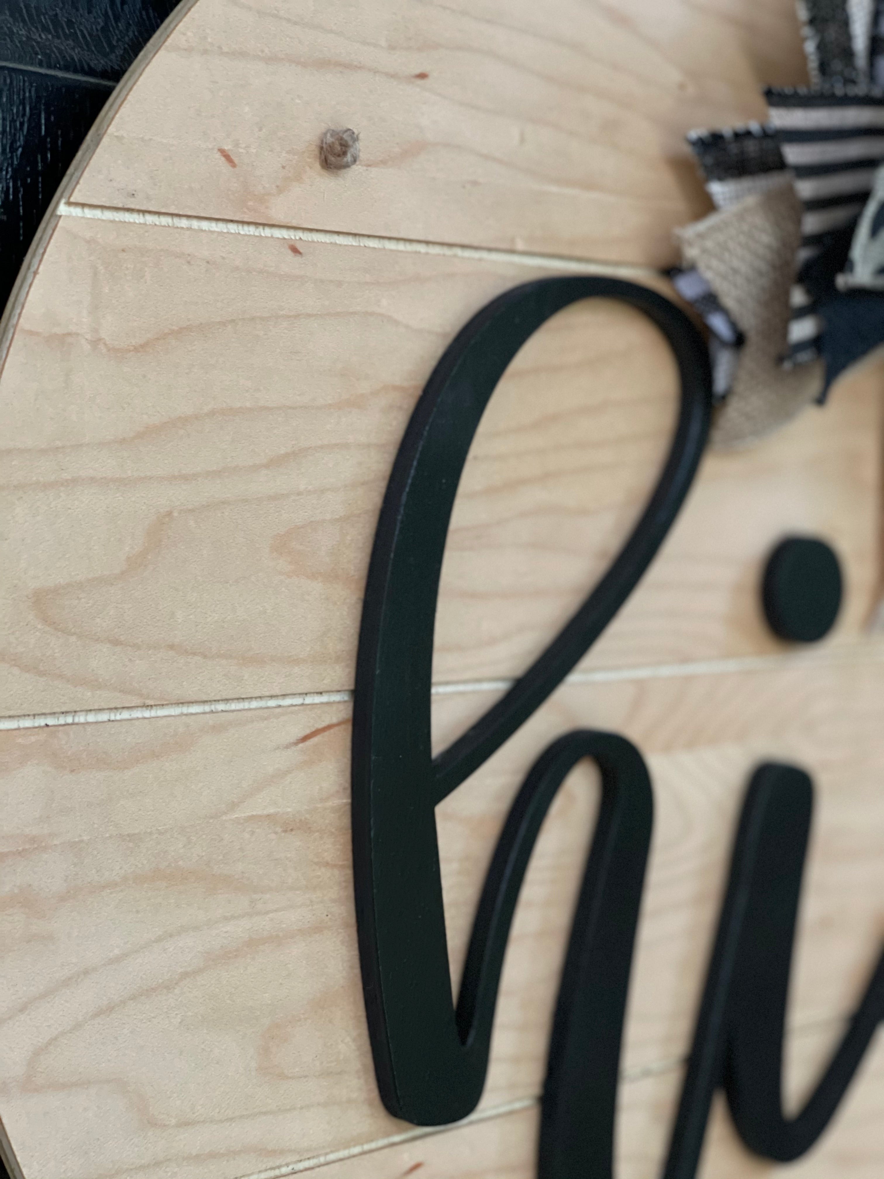 This shows a close up of the 3D lettering and shiplap cuts. 