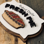 This is an alternate image of the 3D and engraved fresh pie sign.