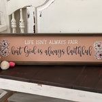 This textured sign is a show stopper.  No two signs will be alike due to the hand painted textured design.  