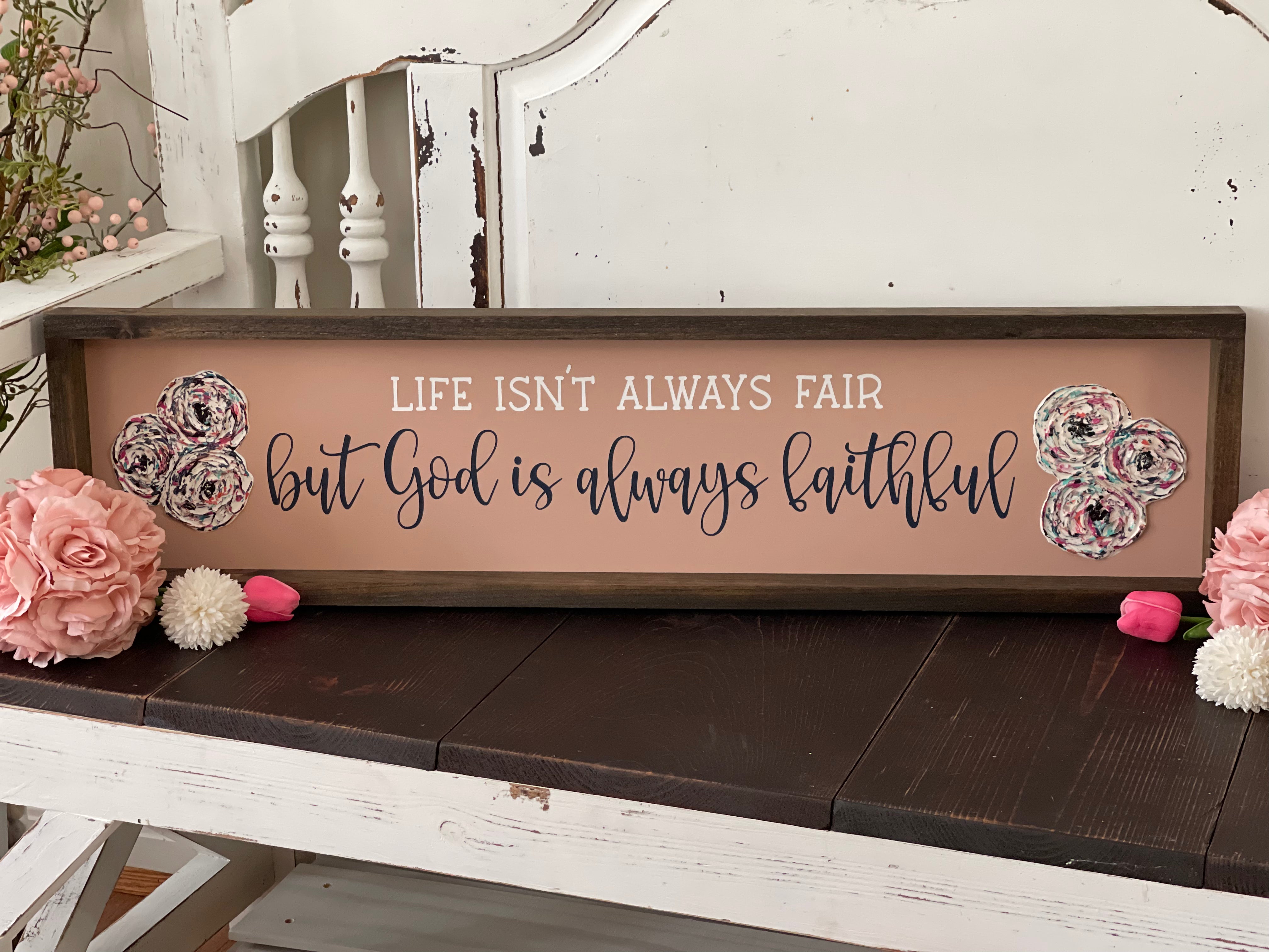 This textured sign is a show stopper.  No two signs will be alike due to the hand painted textured design.  