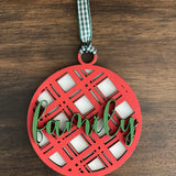 This is the red plaid ornament without a twine bow.