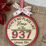 This is an alternate image of the area code ornament. 
