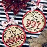 Tbis image shows tbe teo small zip code and area code ornaments. 