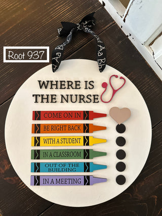 Where Is The Nurse/Teacher Door Hanger
