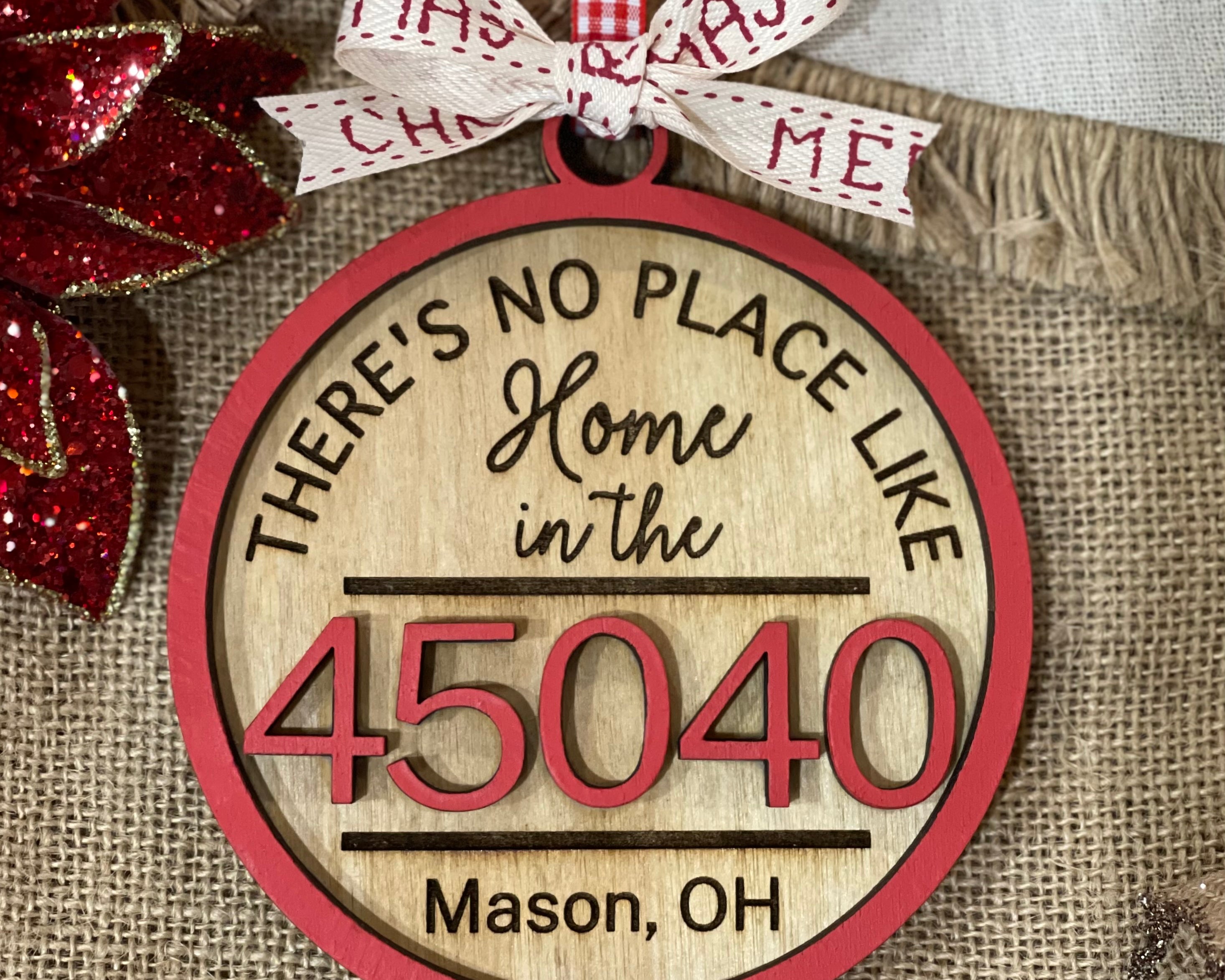 This is an alternate image of the zip code ornament. 