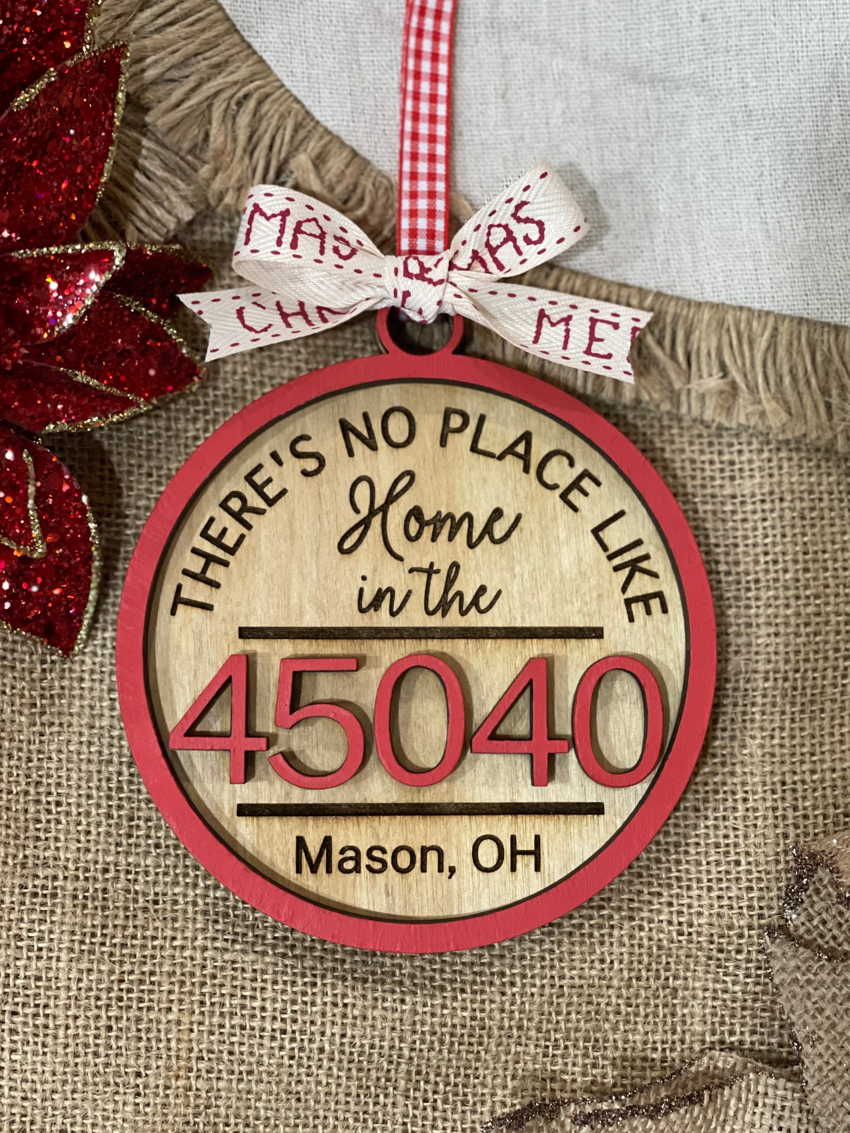 This is an alternate image of the zip code ornament. 
