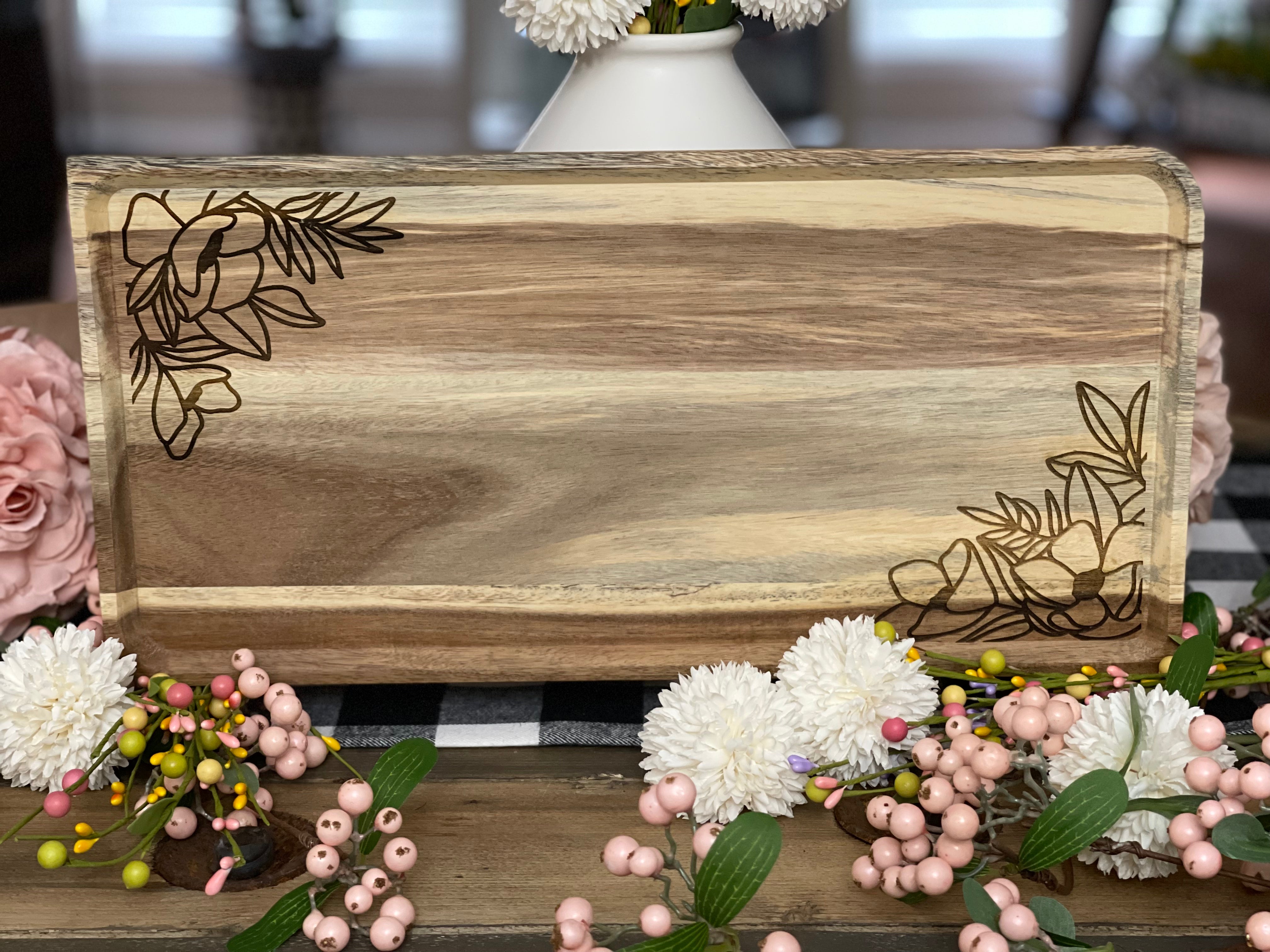 Floral Charcuterie Boards