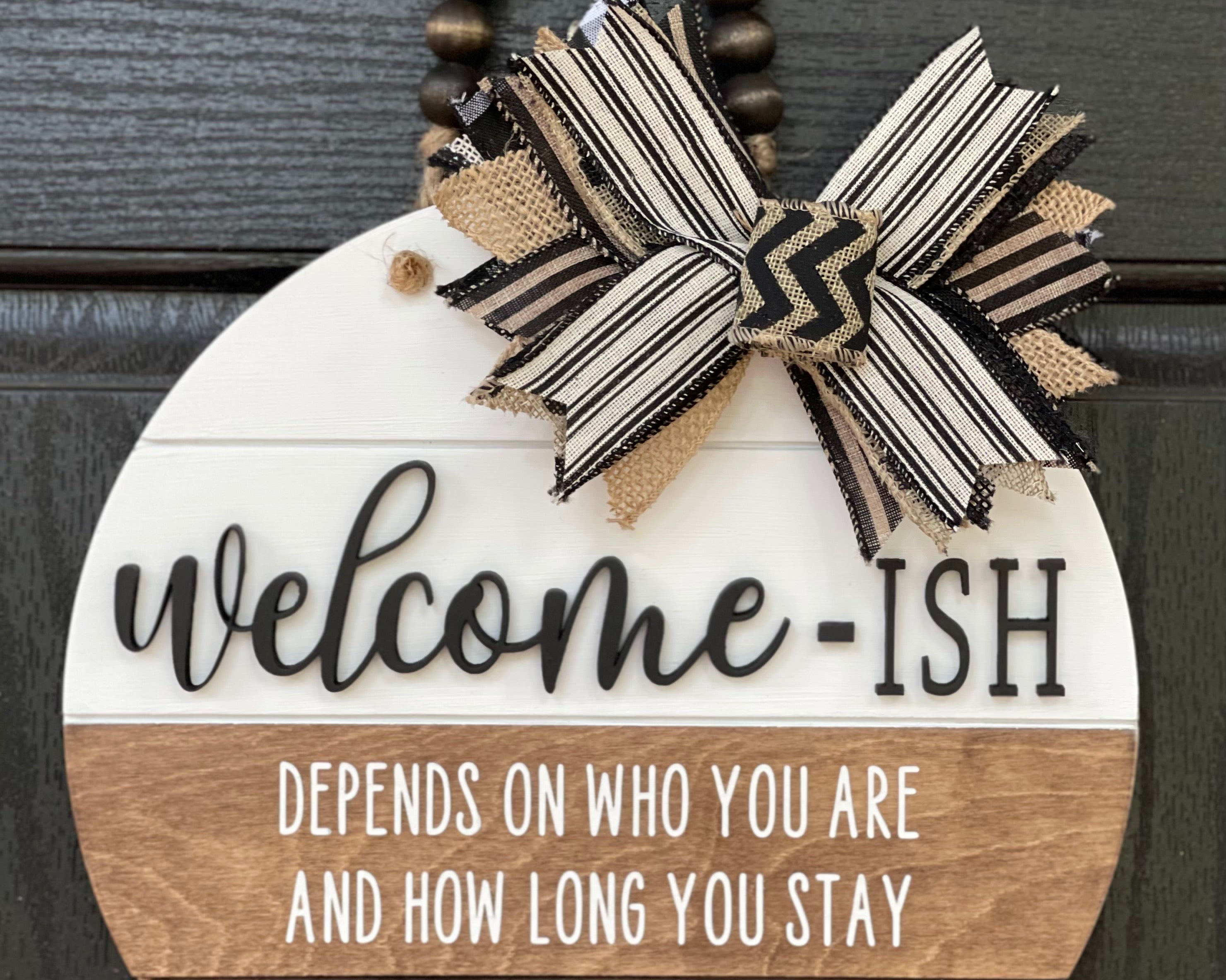 Welcome-ish Shiplap Door Hanger