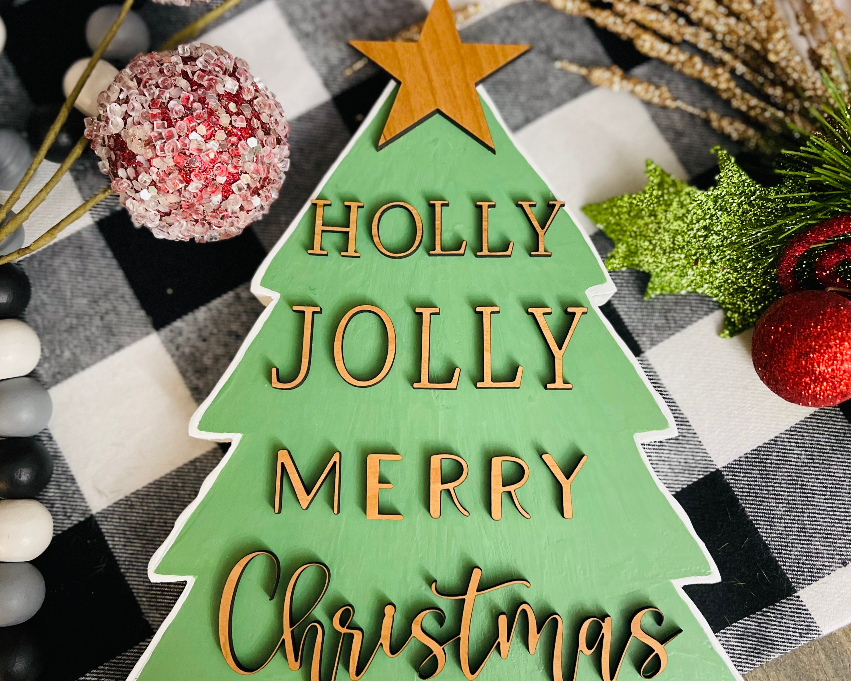 Large Holly Jolly Merry Christmas.