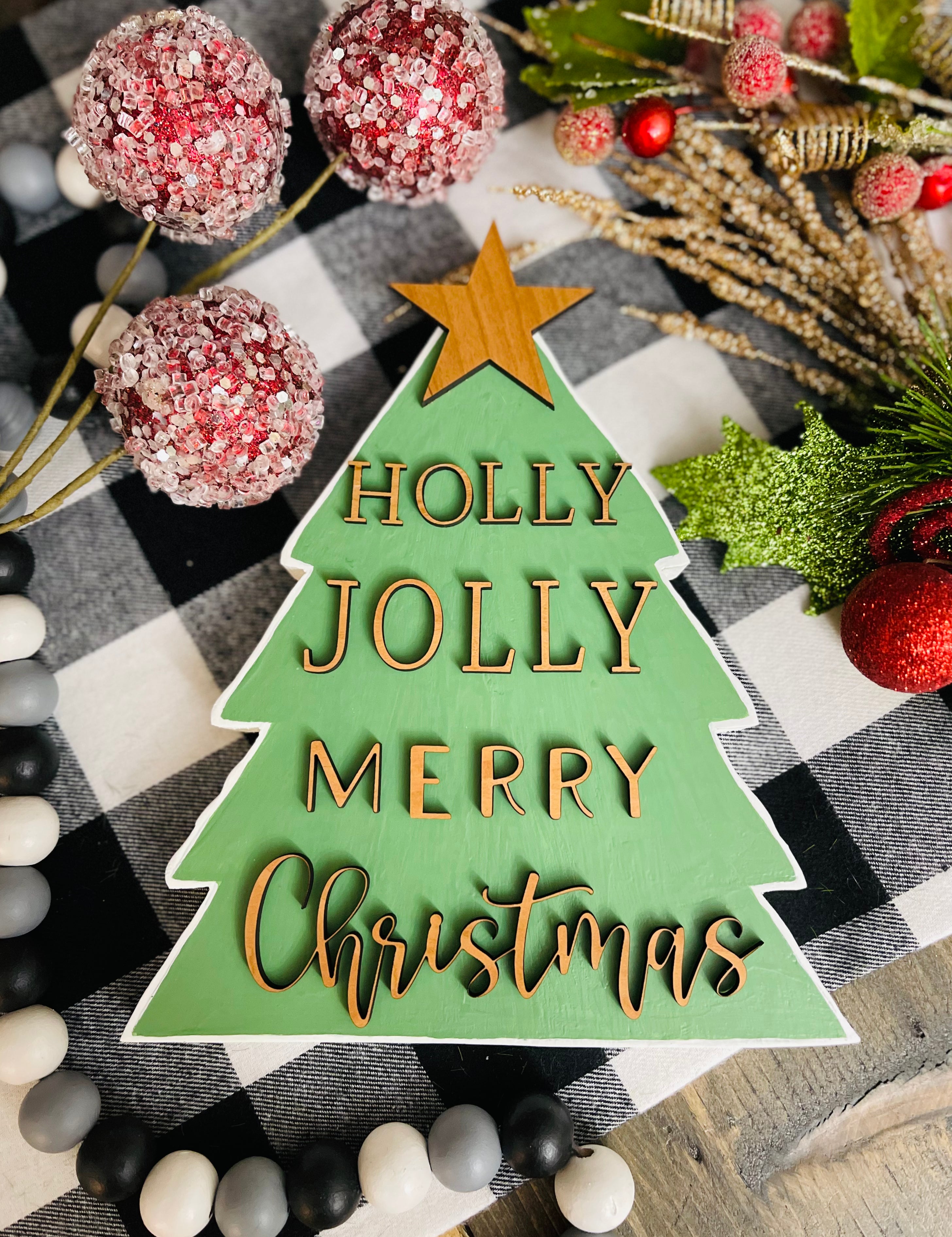 Large Holly Jolly Merry Christmas.
