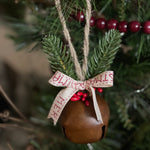 This beautiful rustic jingle bell can be hung as is or you can add a customized name or year.  If you'd like to add a customized saying, please make a note in the note section once added to your cart.