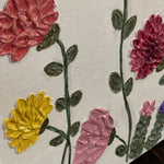 This image shows another view of the textured flowers.