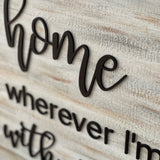 This image shows a close up of the 3D lettering.